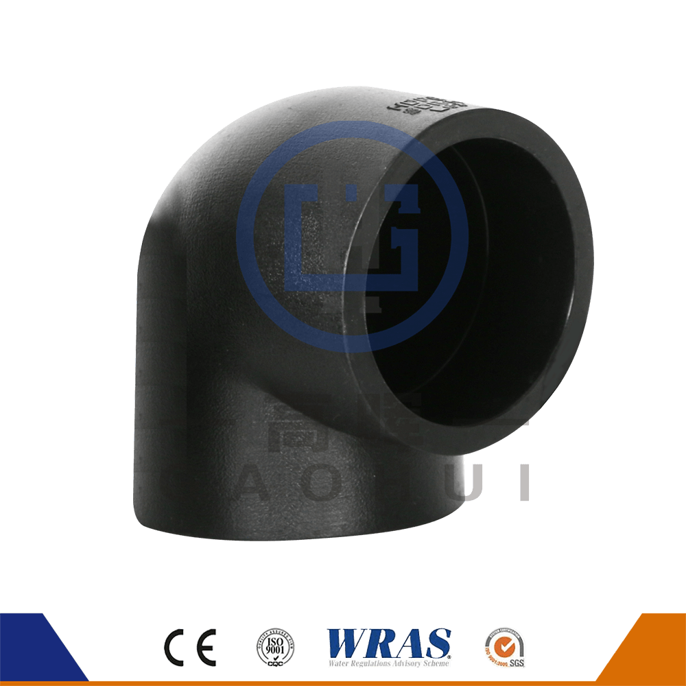 HDPE -pistorasian fuusio 90 ° Kyynärpää